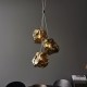 Endon-97660 - Rock - Metallic Bronze Glass & Chrome 3 Light Cluster Fitting
