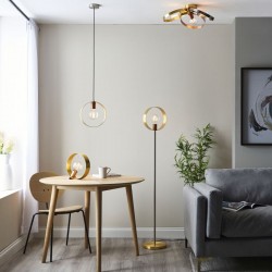 Hoop - Brushed Brass, Nickel, Copper Pendant Hoop - Brushed Brass, Nickel, Copper Pendant