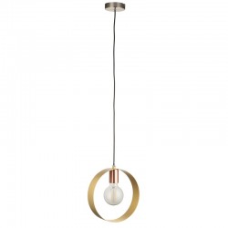 Hoop - Brushed Brass, Nickel, Copper Pendant Hoop - Brushed Brass, Nickel, Copper Pendant