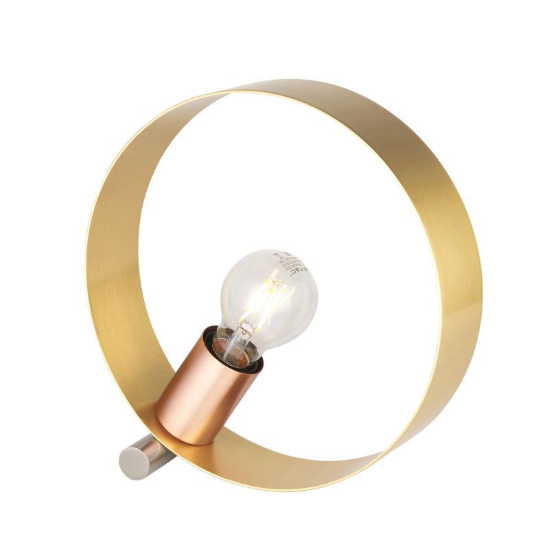 Endon-97665 - Hoop - Brushed Gold, Nickel, Copper Table Lamp