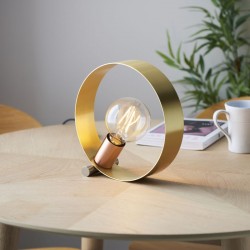 Hoop - Brushed Brass, Nickel, Copper Table Lamp Hoop - Brushed Brass, Nickel, Copper Table Lamp
