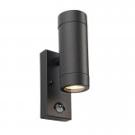 Odyssey - Outdoor Black Up&Down PIR Wall Lamp Odyssey - Outdoor Black Up&Down PIR Wall Lamp