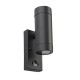 Saxby-97822 - Odyssey - Outdoor Black Up&Down PIR Wall Lamp