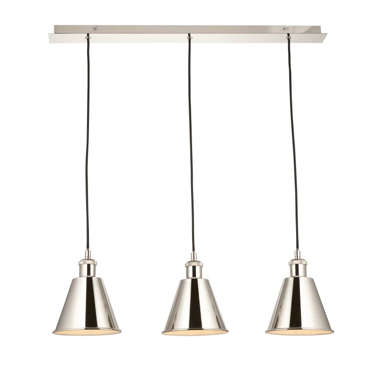 Endon-97839 - Hal - Bright Nickel 3 Light over Island Fitting