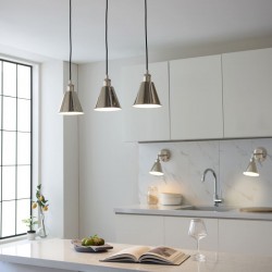 Hal - Bright Nickel 3 Light over Island Fitting Hal - Bright Nickel 3 Light over Island Fitting