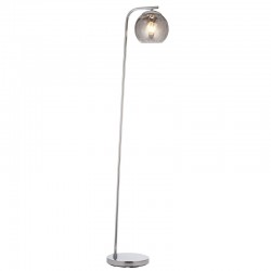Dimple - Chrome Floor Lamp with Smoked Dimpled Glass Dimple - Chrome Floor Lamp with Smoked Dimpled Glass