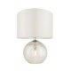 Endon-98085 - Knighton - Vintage White & Patterned Clear Glass Table Lamp