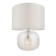 Endon-98086 - Westcombe - Clear Ribbed Glass & Vintage White Table Lamp