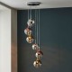Endon-98113 - Paloma - Chrome, Copper, Gold with Clear Glass 6 Light Cluster
