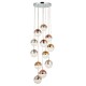 Endon-98115 - Paloma - Chrome, Copper, Gold with Clear Glass 12 Light Cluster