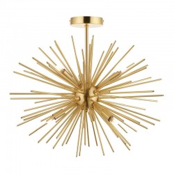 Orta - Satin Brass 6 Light Sputnik Semi Flush Orta - Satin Brass 6 Light Sputnik Semi Flush