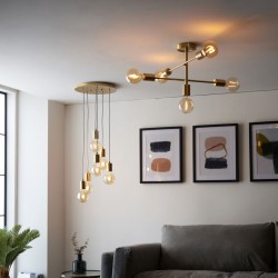 Studio - Satin Brass 6 Light Cluster Pendant Studio - Satin Brass 6 Light Cluster Pendant