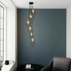 Jaxon - Black & Gold 6 Light Cluster Pendant Jaxon - Black & Gold 6 Light Cluster Pendant