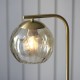 Endon-98271 - Dimple - Amber Glass & Brushed Gold Single Floor Lamp