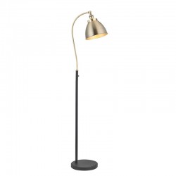 Franklin - Antique Brass & Matt Black Floor Lamp
