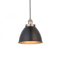 Franklin - Aged Pewter & Matt Black Small Pendant Franklin - Aged Pewter & Matt Black Small Pendant