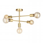 Studio - Satin Brass 5 Light Centre Fitting Studio - Satin Brass 5 Light Centre Fitting
