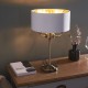 Endon-98932 - Highclere - Antique Brass 3 Light Table Lamp with Vintage White Shade