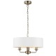 Endon-98934 - Highclere - Vintage White with Gold & Antique Brass 3 Light Pendant