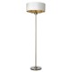 Endon-98935 - Highclere - Antique Brass 3 Light Floor Lamp with Vintage White Shade