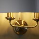 Endon-98937 - Highclere - Antique Brass 2 Light Wall Lamp with Vintage White Shade