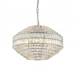 Beatrice - Bright Nickel 5 Light Pendant with Crystal Beatrice - Bright Nickel 5 Light Pendant with Crystal