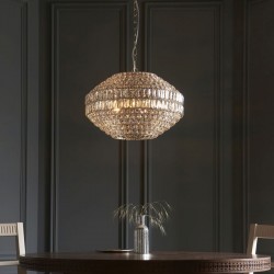 Beatrice - Bright Nickel 5 Light Pendant with Crystal Beatrice - Bright Nickel 5 Light Pendant with Crystal
