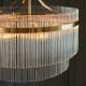 Endon-99166 - Marietta - Antique Brass 5 Light Centre Fitting with Clear Glass Rods