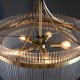 Endon-99166 - Marietta - Antique Brass 5 Light Centre Fitting with Clear Glass Rods