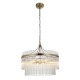 Endon-99166 - Marietta - Antique Brass 5 Light Centre Fitting with Clear Glass Rods