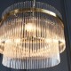 Endon-99167 - Marietta - Antique Brass 3 Light Centre Fitting with Clear Glass Rods