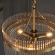 Endon-99167 - Marietta - Antique Brass 3 Light Centre Fitting with Clear Glass Rods