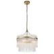 Endon-99167 - Marietta - Antique Brass 3 Light Centre Fitting with Clear Glass Rods