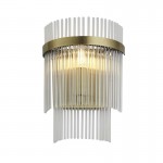 Marietta - Antique Brass Wall Lamp with Clear Glass Rods Marietta - Antique Brass Wall Lamp with Clear Glass Rods