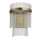 Endon-99168 - Marietta - Antique Brass Wall Lamp with Clear Glass Rods