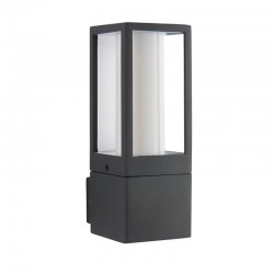 Lantern - Textured Grey & Opal White Wall Lamp Lantern - Textured Grey & Opal White Wall Lamp