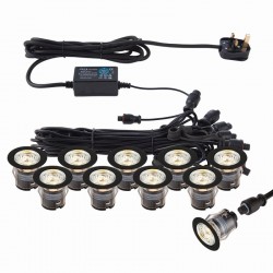 Ikon - Set of 10 Decking Lights ∅3.5 cm CCT 3000K/4000K Ikon - Set of 10 Decking Lights ∅3.5 cm CCT 3000K/4000K