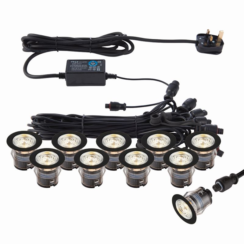 Saxby-99765 - Ikon - Set of 10 Decking Lights ∅3.5 cm CCT 3000K/4000K