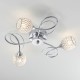 Ceiling Lights - Aherne - Decorative Glass with Chrome 3 Light Centre Fitting Endon-AHERNE-3CH - Aherne - Decorative Glass with Chrome 3 Light Centre Fitting