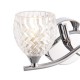 Wall Lights - Boyer - Chrome With Cut Clear Glass Right Twin Wall Lamp Endon-BOYER-2WBCH-R - Boyer - Chrome With Cut Clear Glass Right Twin Wall Lamp