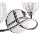 Wall Lights - Boyer - Chrome With Cut Clear Glass Right Twin Wall Lamp Endon-BOYER-2WBCH-R - Boyer - Chrome With Cut Clear Glass Right Twin Wall Lamp