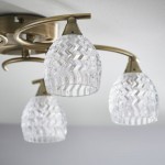 Boyer - Antique Brass 5 Light Ceiling Lamp with Cut Clear Glass Boyer - Antique Brass 5 Light Ceiling Lamp with Cut Clear Glass