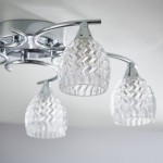 Boyer - Chrome 5 Light Ceiling Lamp with Cut Clear Glass Boyer - Chrome 5 Light Ceiling Lamp with Cut Clear Glass