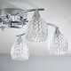 Endon-BOYER-5CH - Boyer - Chrome With Cut Clear Glass 5 Light Ceiling Lamp