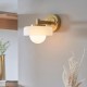 - Boss - Brushed Aged Brass Wall Lamp with Frosted & Opal Glass Endon-120630 - Boss - Brushed Aged Brass Wall Lamp with Frosted & Opal Glass