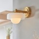 - Boss - Brushed Aged Brass Wall Lamp with Frosted & Opal Glass Endon-120630 - Boss - Brushed Aged Brass Wall Lamp with Frosted & Opal Glass
