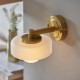 - Boss - Brushed Aged Brass Wall Lamp with Frosted & Opal Glass Endon-120630 - Boss - Brushed Aged Brass Wall Lamp with Frosted & Opal Glass