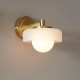 - Boss - Brushed Aged Brass Wall Lamp with Frosted & Opal Glass Endon-120630 - Boss - Brushed Aged Brass Wall Lamp with Frosted & Opal Glass