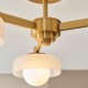 - Boss - Brushed Aged Brass 3 Light Centre Fitting with Frosted & Opal Glass Endon-120631 - Boss - Brushed Aged Brass 3 Light Centre Fitting with Frosted & Opal Glass