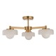 - Boss - Brushed Aged Brass 3 Light Centre Fitting with Frosted & Opal Glass Endon-120631 - Boss - Brushed Aged Brass 3 Light Centre Fitting with Frosted & Opal Glass